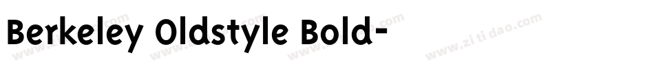 Berkeley Oldstyle Bold字体转换